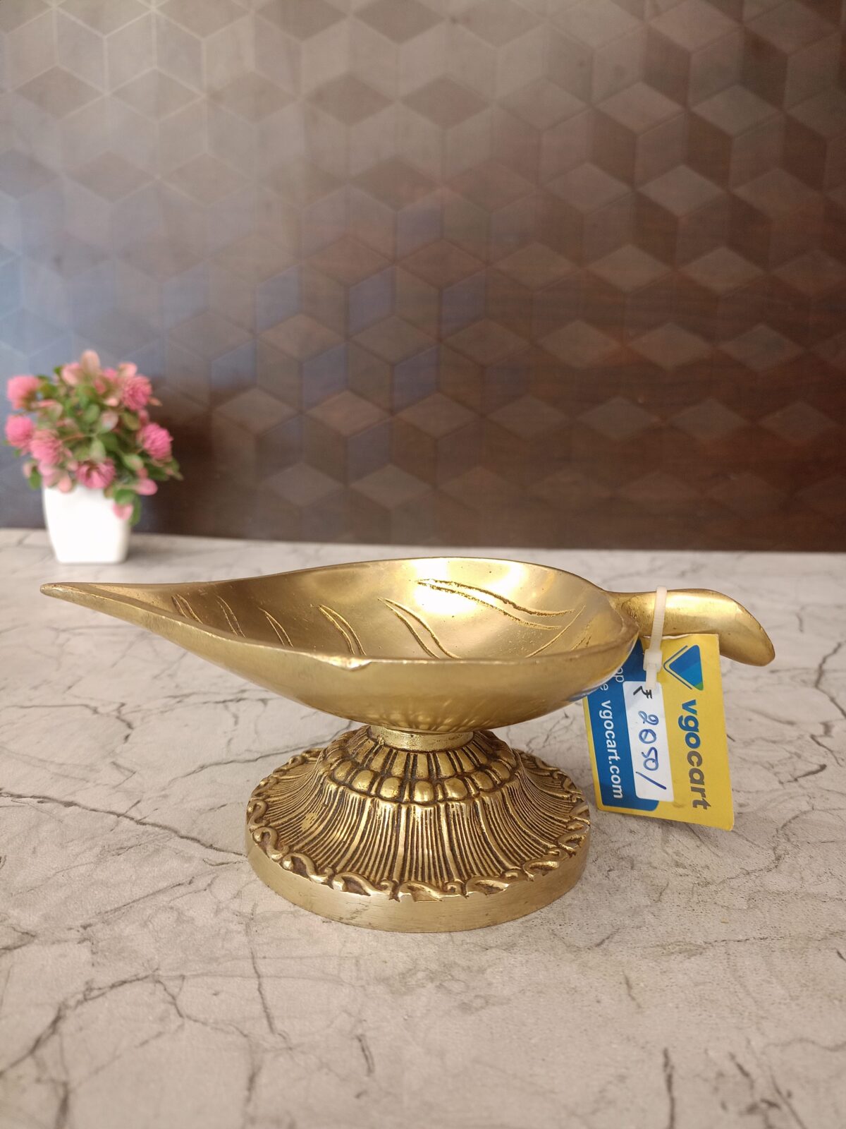 brass leaf diya pooja gift vgocart coimbatore india2 scaled