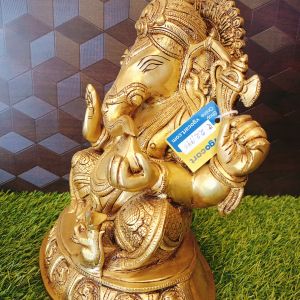 Fine Art Big Ganesha | Brass God Idol | Pure & Antique