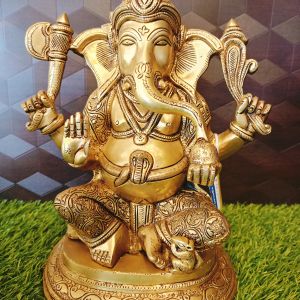 pure-brass-ganesha-idol-antique-god-vgocart-coimbatore-india