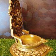 Brass Ganesha Big Diya / Pure & Antique