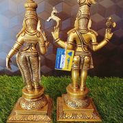 Brass Sivan Parvanthi Standing Idol / Pure & Antique