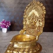 Brass Ganesha Big Diya / Pure & Antique 10”