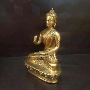 Brass Buddha Idol 10″ / Pure & Antique