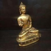 Brass Buddha Idol 10″ / Pure & Antique