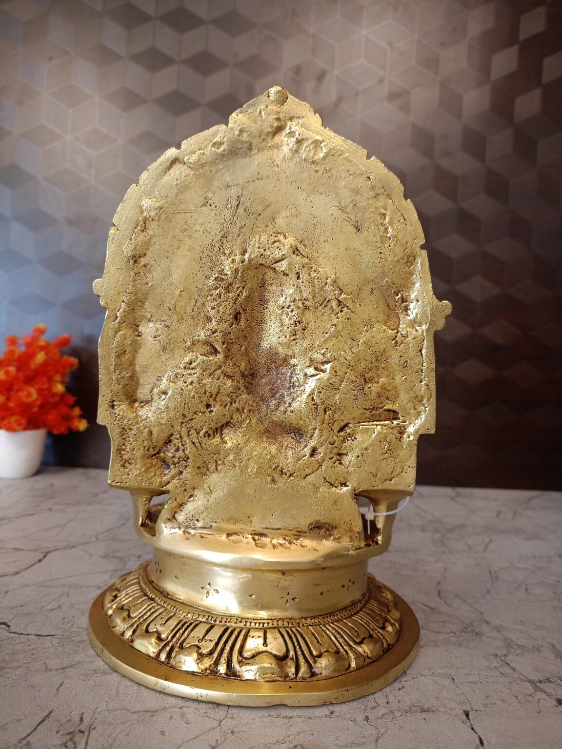 Brass Ganesha Big Diya / Pure & Antique 10”