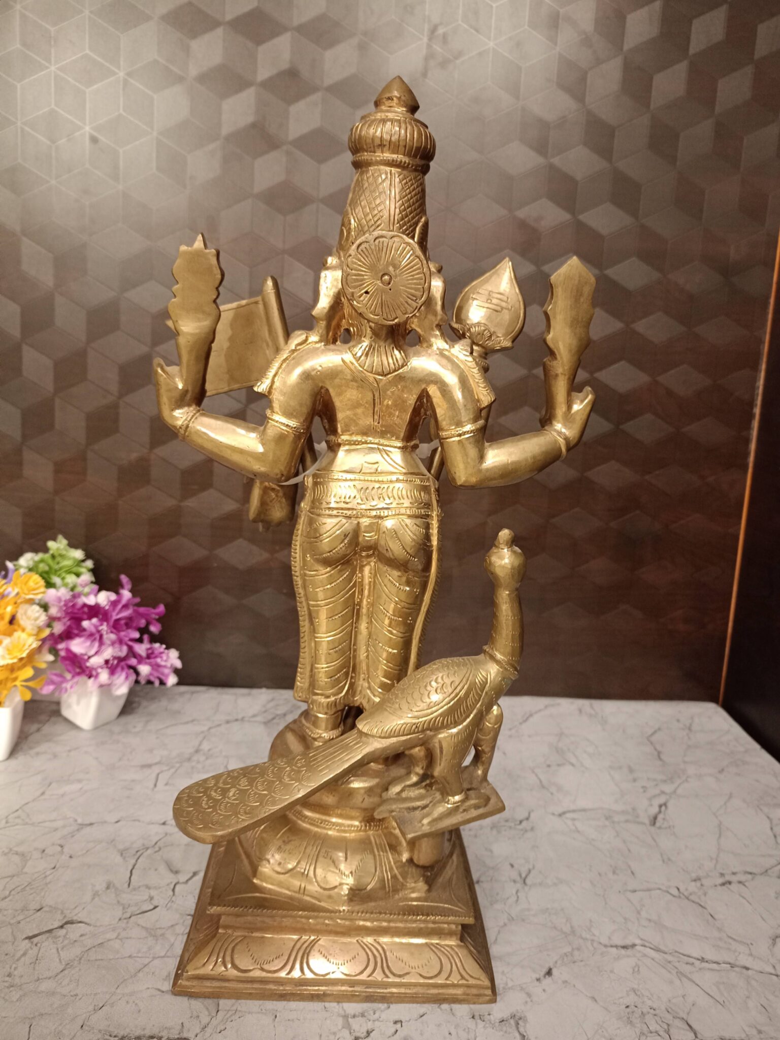 Bronze Big Murugan Idol 18″ / Pure & Antique