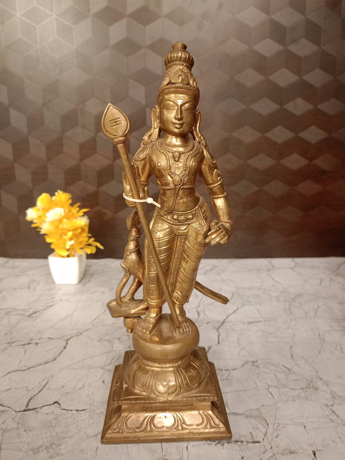 Brass Panchaloha Murugan Idol 12″ / Pure & Antique