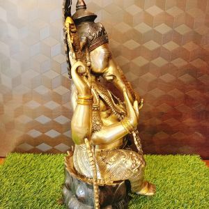 Brass Ganapathy statue With Three Tone Color Finish \ Pure & Antique