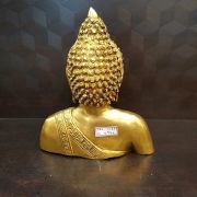 Brass Buddha Head Large Base Idol 9.5″ / Pure & Antique