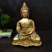 Brass Buddha Idol 9.5″ / Pure & Antique