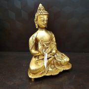 Brass Buddha Idol 9.5″ / Pure & Antique