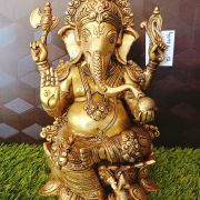 pure-brass-lotus-ganesha-antique-vgocart-coimbatore-india