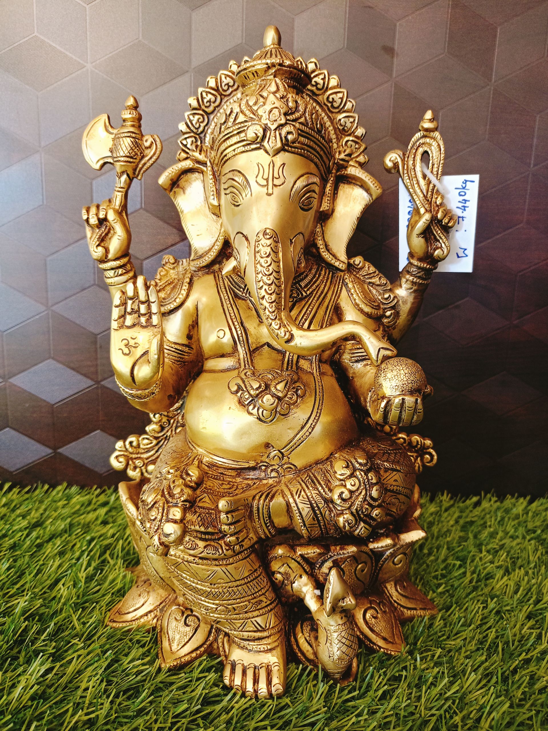 pure-brass-lotus-ganesha-antique-vgocart-coimbatore-india