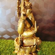 Brass Big Lotus Ganesha \ Pure & Antique