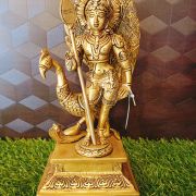 Brass Murugan With Peacoke Statue / Pure & Antique