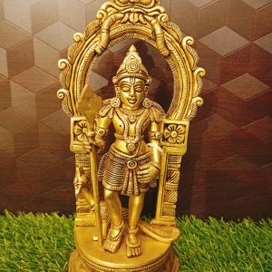 Brass Murugan With Arch / Pure & Antique 12″