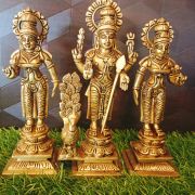 Lord Brass Murugan With valli Deivanai / Pure & Antique