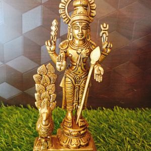 Lord Brass Murugan With valli Deivanai / Pure & Antique