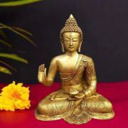 Brass Meditating Budha Statue 17″