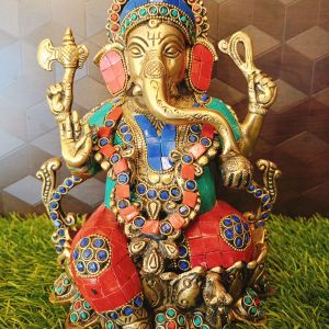 Stone Ganesha Statue / Pure & Antique