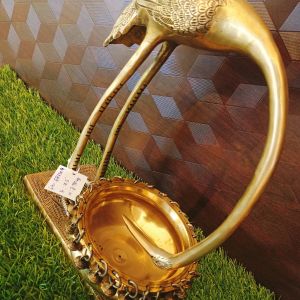 Brass Swan Uruli For Home Decor And Vastu / Pure & Antique