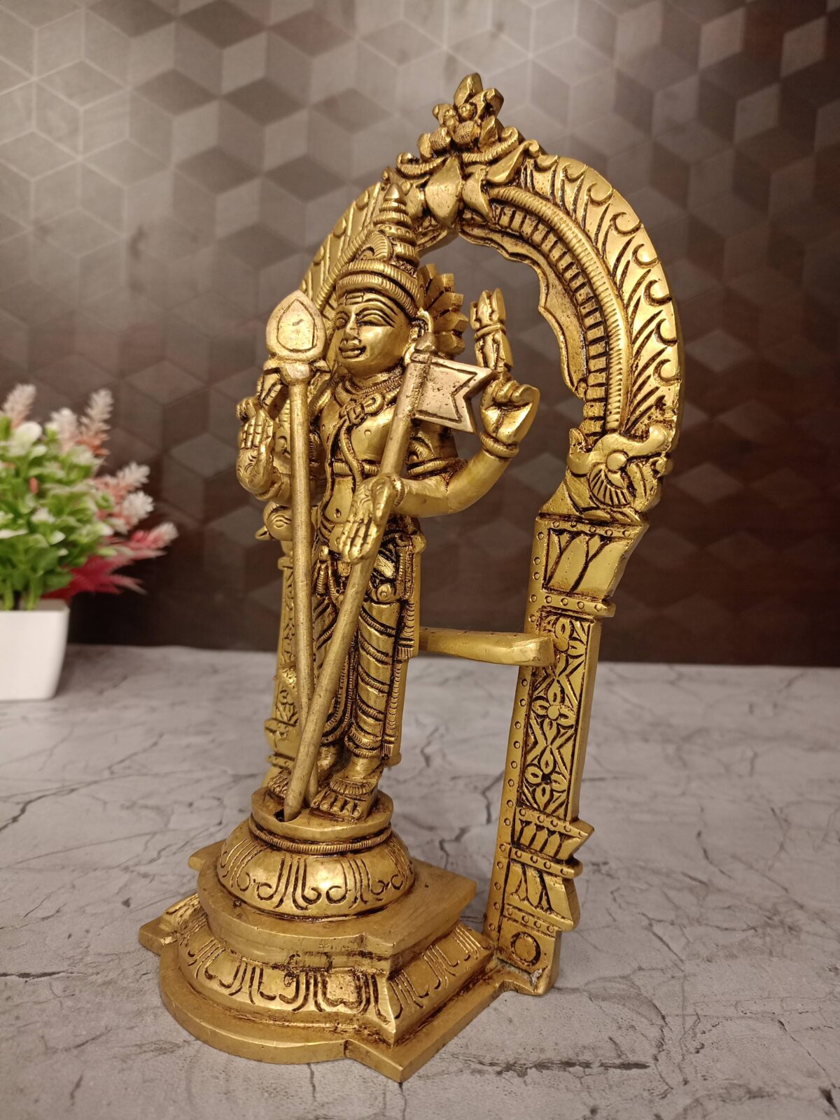 brass arch murugan statue pooja gift vgocart coimbatore india1 scaled