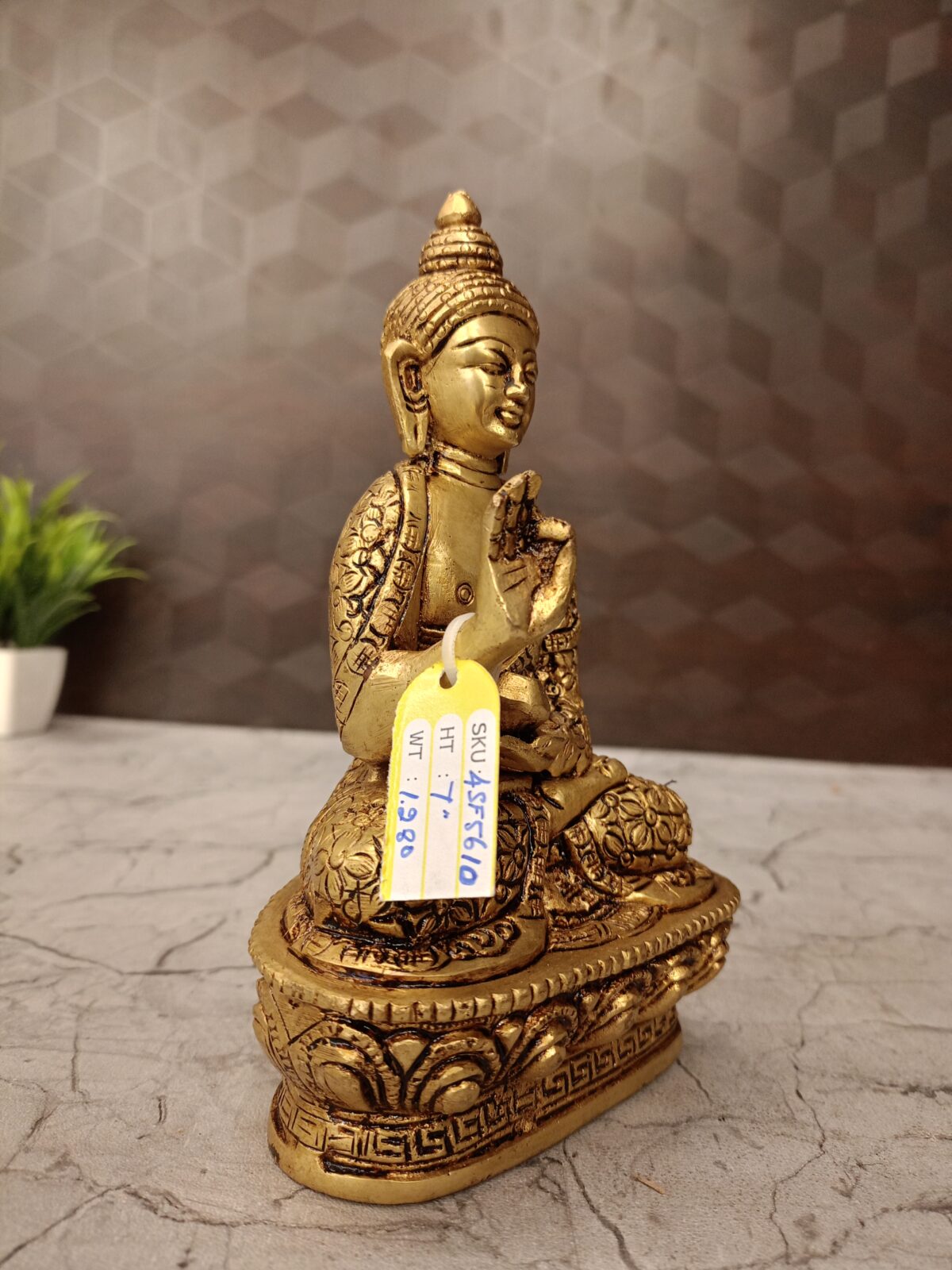brass buddha idol floral design pooja gift vgocart coimbatore india scaled