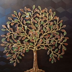 Brass Kalpavrisham Tree Color Antique Finish With Root 19″