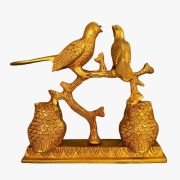 Brass Owls & Birds On Tree / Decor & Showpiece 8.5″