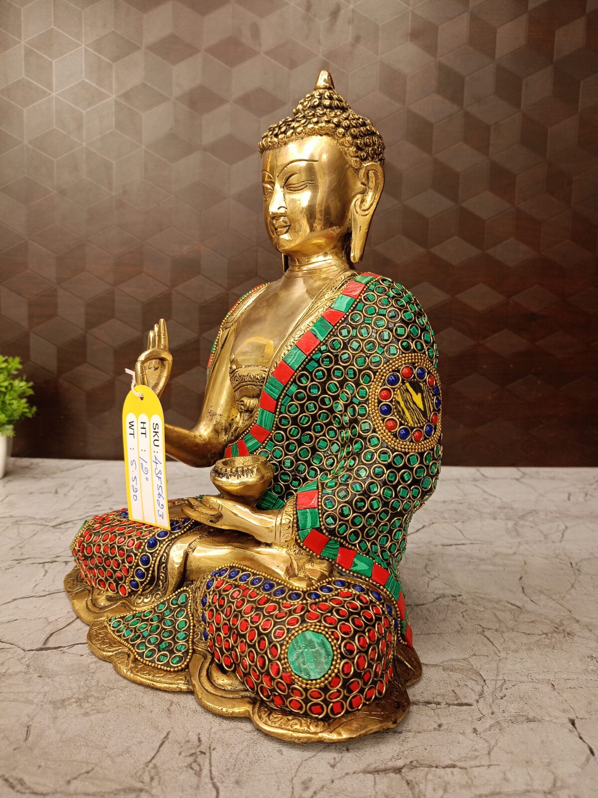 brass stone buddha iol pooja gift home decor coimbatore india1 scaled
