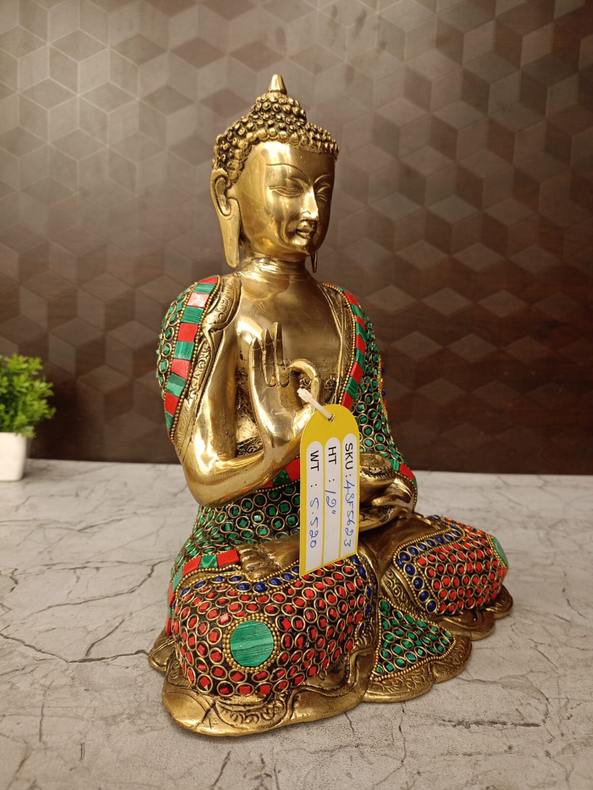 brass stone buddha iol pooja gift home decor coimbatore india2 scaled