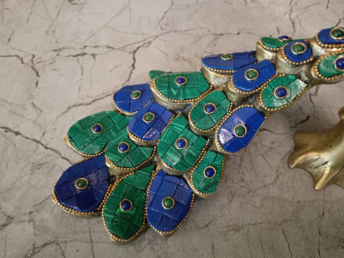 brass stone peacock idol pooja gift vgocart coimbatore india2 scaled