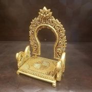 Brass Thiruvachi With Amman On Both Side 7.5″ , Pure & Antique