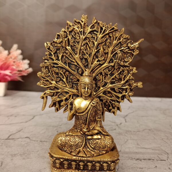 brass tree buddha idol