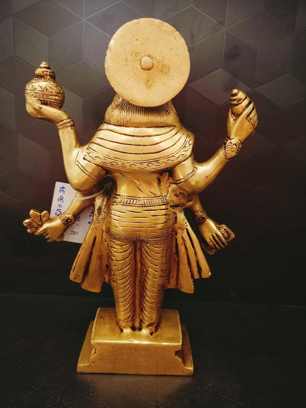 Brass Lord Dhanvantri Idol , Medition God 10″