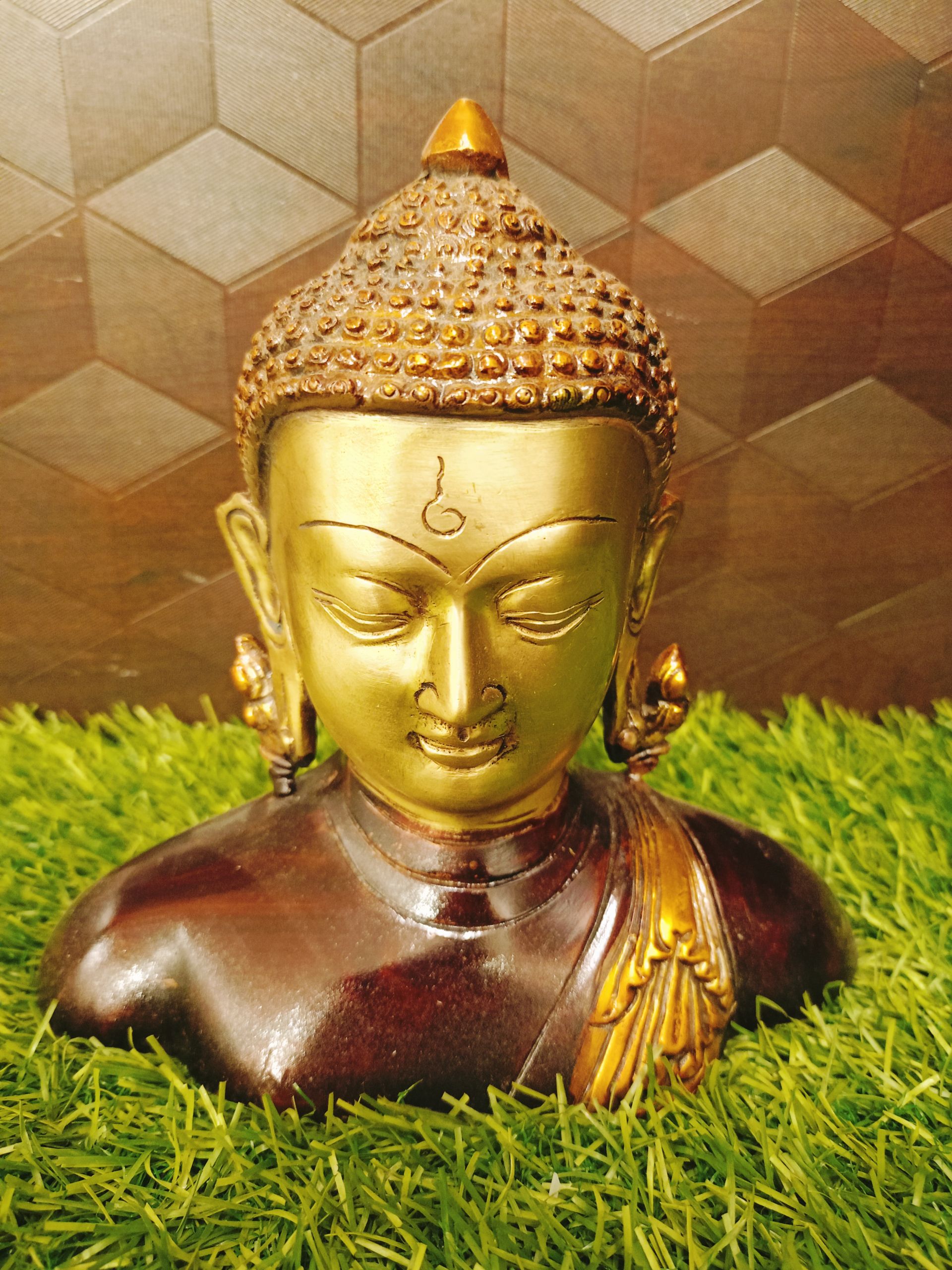 Brass Color Buddha 6″