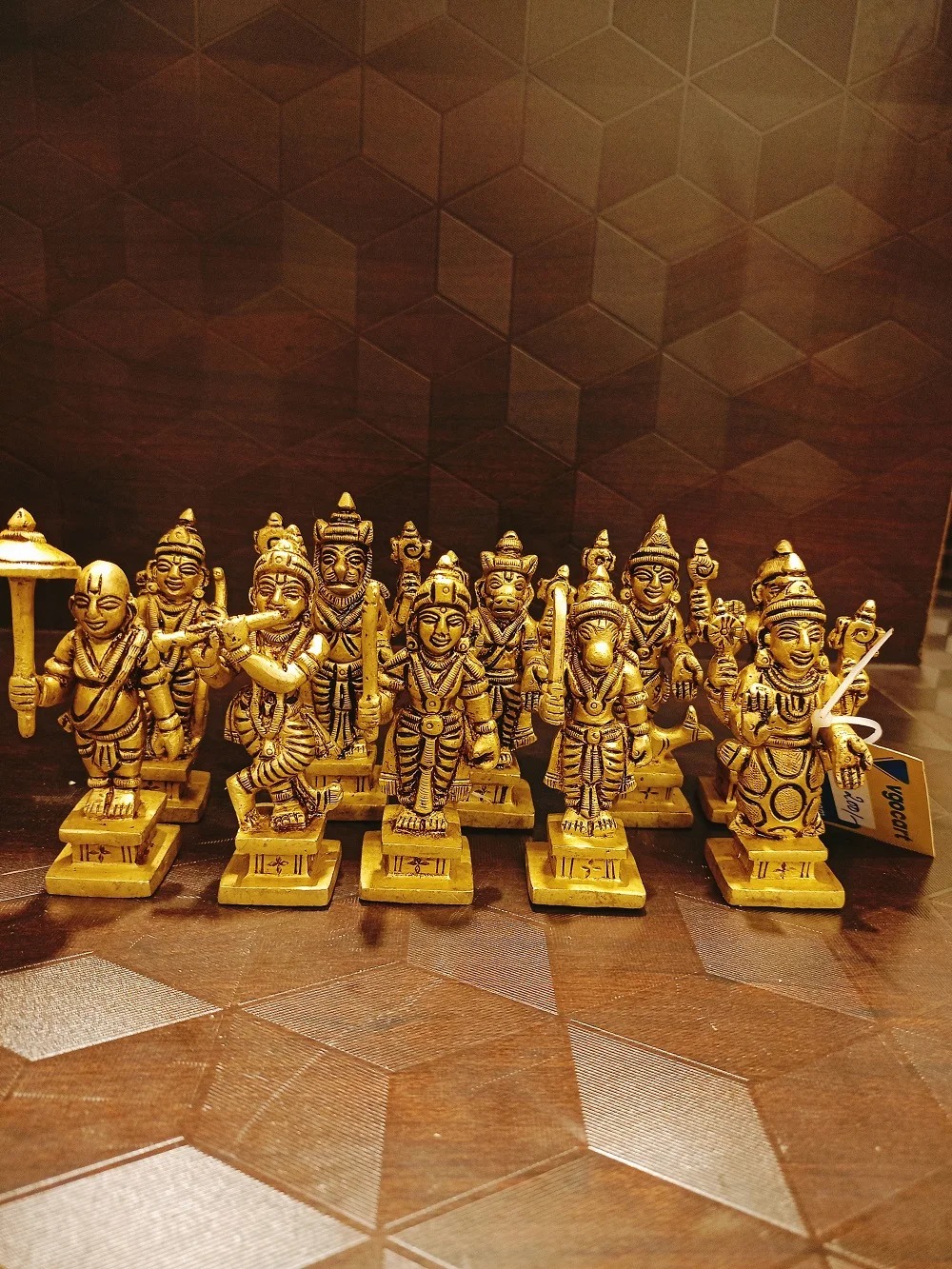 Brass Dasavatharam Set | Lord Of Vishnu Idols 3.5″