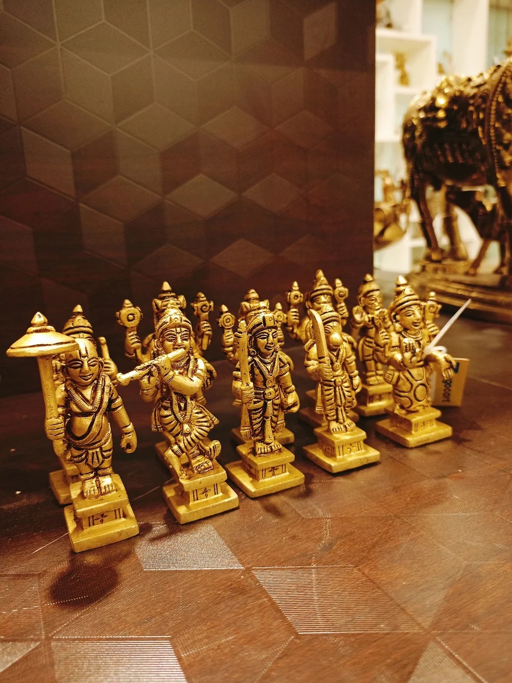 Brass Dasavatharam Set | Lord Of Vishnu Idols 3.5″