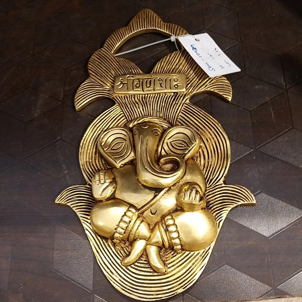 pure-brass-ganesha-designer-idol-wall-mount-antique-vgocart-coimbatore-india