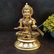 Brass God Annapoorani Statue , Pure & Antique 7″