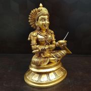 Brass God Annapoorani Statue , Pure & Antique 7″