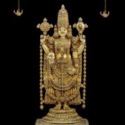 Brass dhanathiri idol , pure & Antique 12″