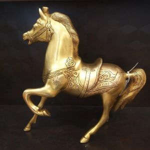 Brass Horse Big Idol 13″ / Pure & Antique