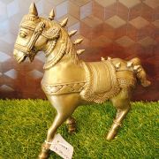 Brass Horse Idol 11″ Antique Finish