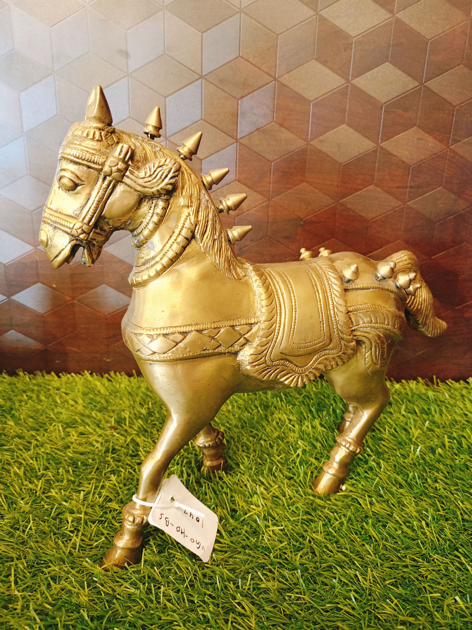 Brass Horse Idol 11″ Antique Finish