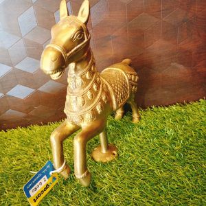 Brass Raising Horse Statue 12″