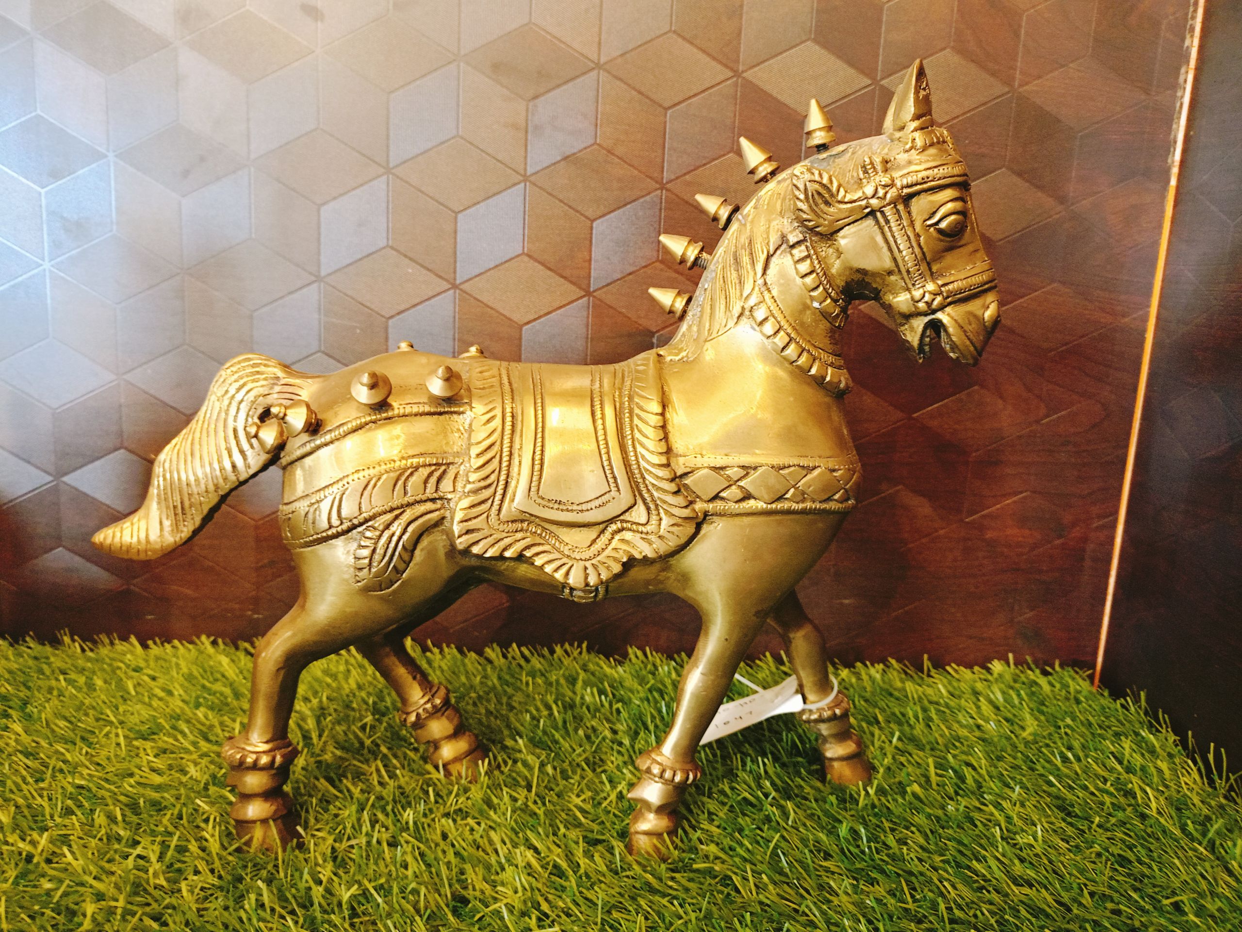 Brass Horse Idol 11″ Antique Finish