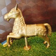 Brass Raising Horse Statue 12″