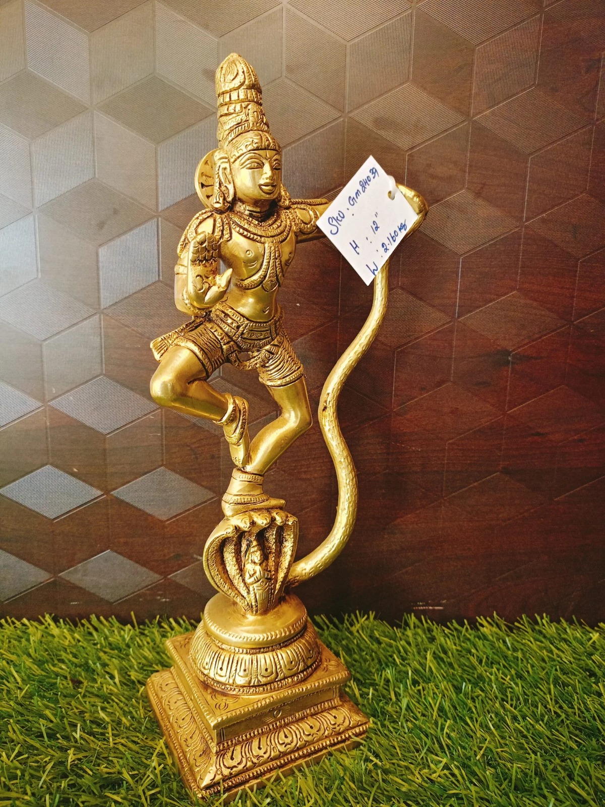 Brass Kalinga Krishna Idol 12″