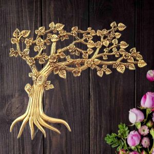 Brass Kalpavrirksha Tree Wall Hanging , Pure & Antique12″